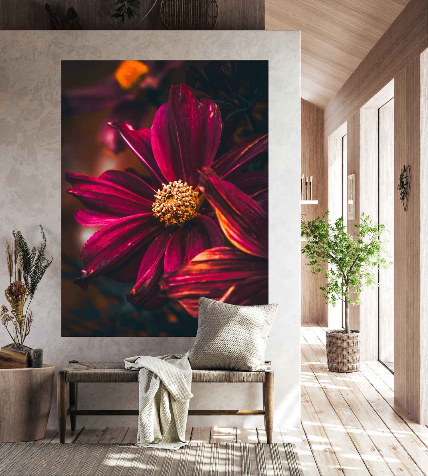 Rødrosa blomster