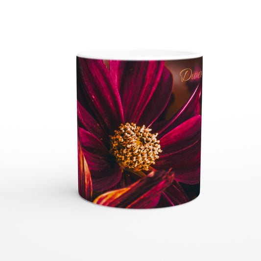 Krus - You're so fine blomst - hvit med trykk og tekst "Du er verdifull"