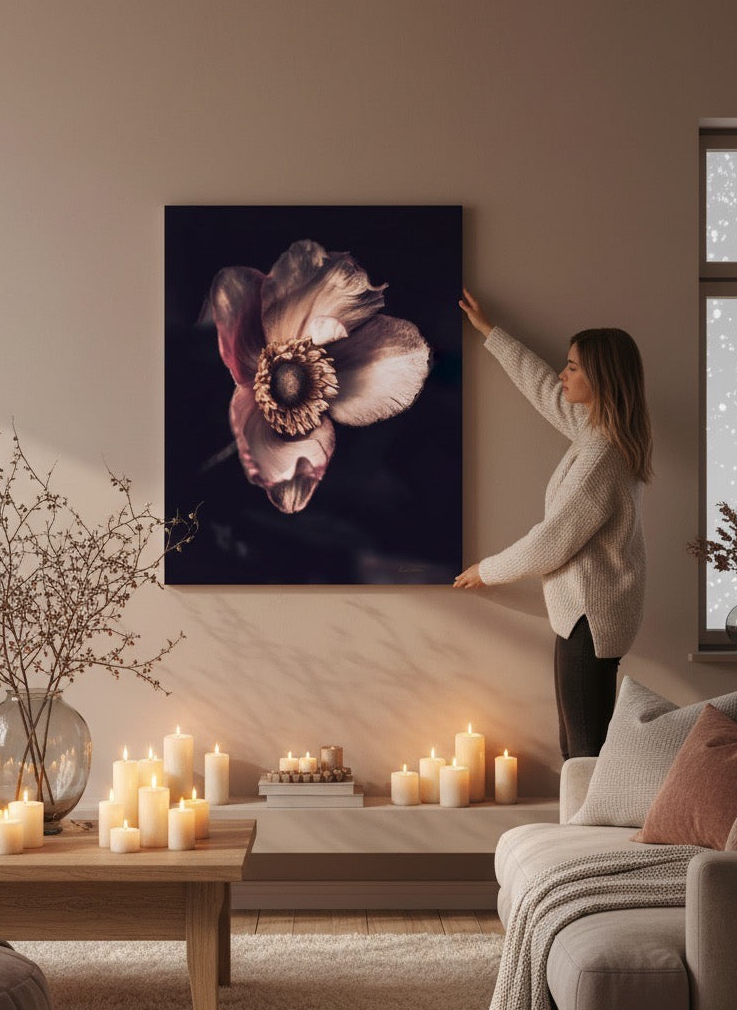 Rosa og lilla blomster