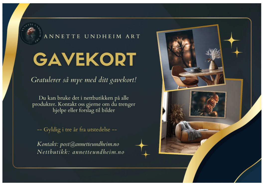 Annette Undheim Art Gavekort - digitalt