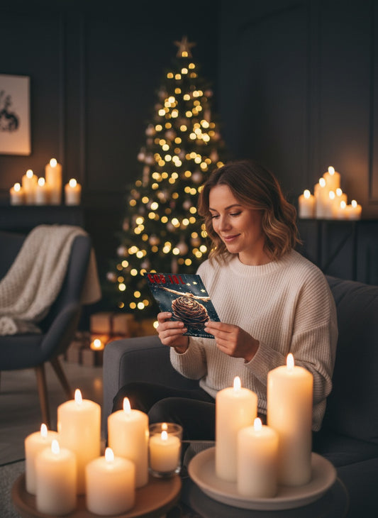 Julekort 1 - Pakke med 10 postkort (tosidig, standardkonvolutter)