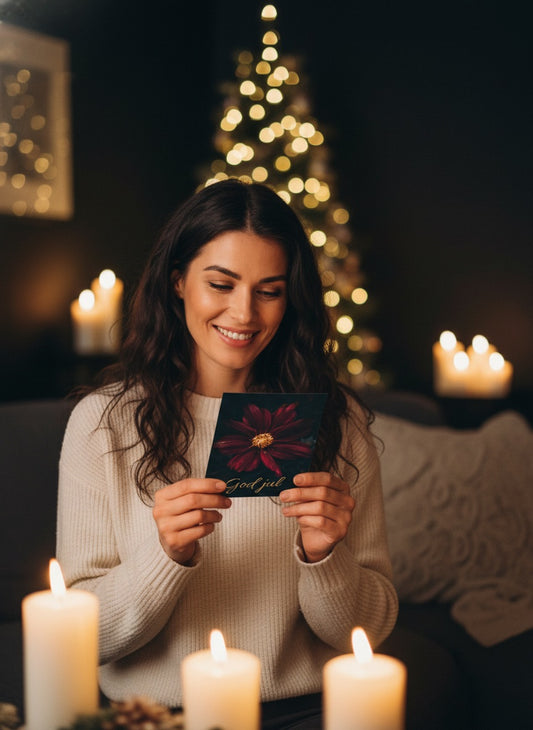 Julekort Dark Beauty - Pakke med 10 postkort (tosidig, standardkonvolutter)